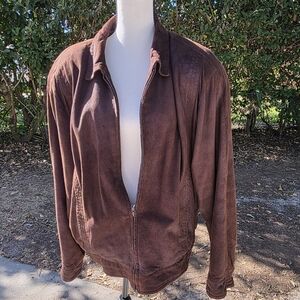 Neiman Marcus Men's Vintage Chocolate Leather Bomber Jacket Sz42